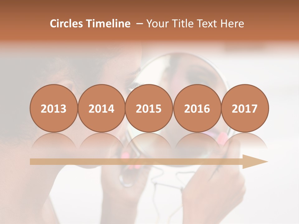 A Woman Looking At Her Reflection In A Mirror PowerPoint Template