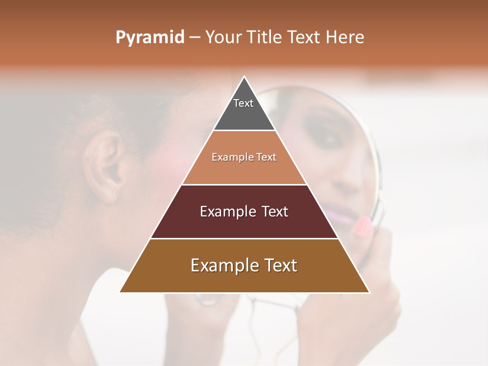 A Woman Looking At Her Reflection In A Mirror PowerPoint Template