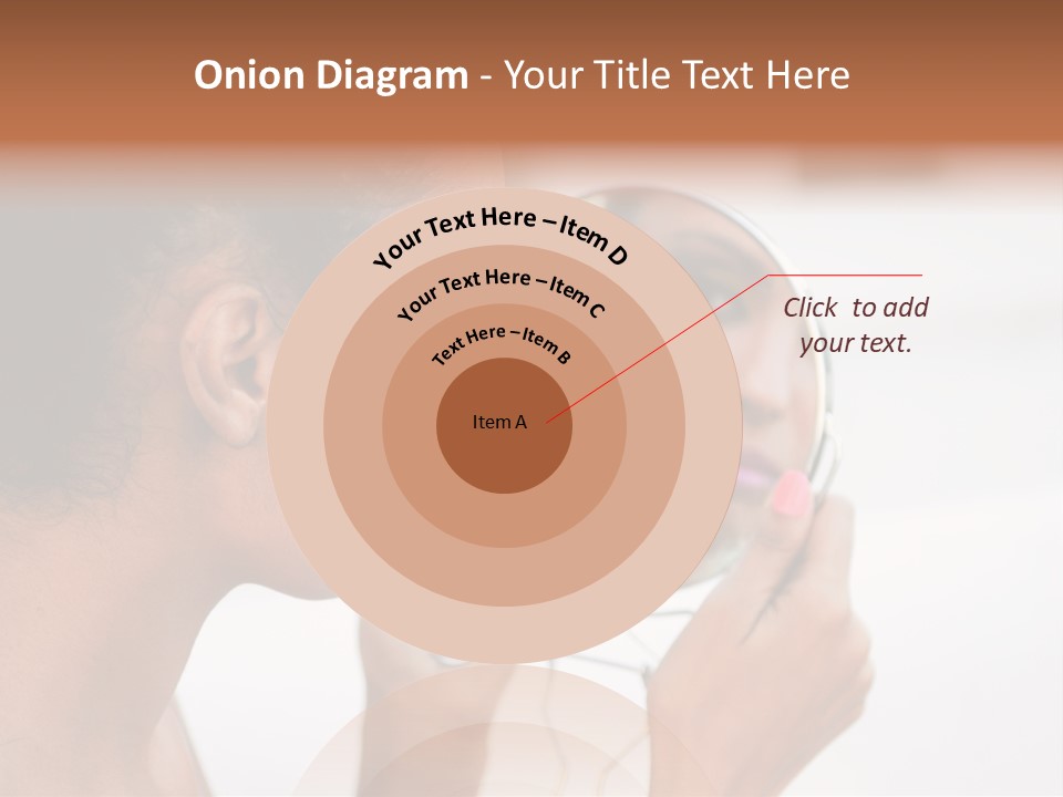 A Woman Looking At Her Reflection In A Mirror PowerPoint Template