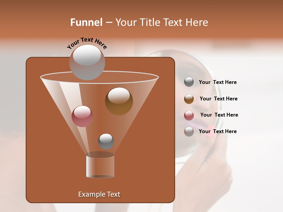 A Woman Looking At Her Reflection In A Mirror PowerPoint Template