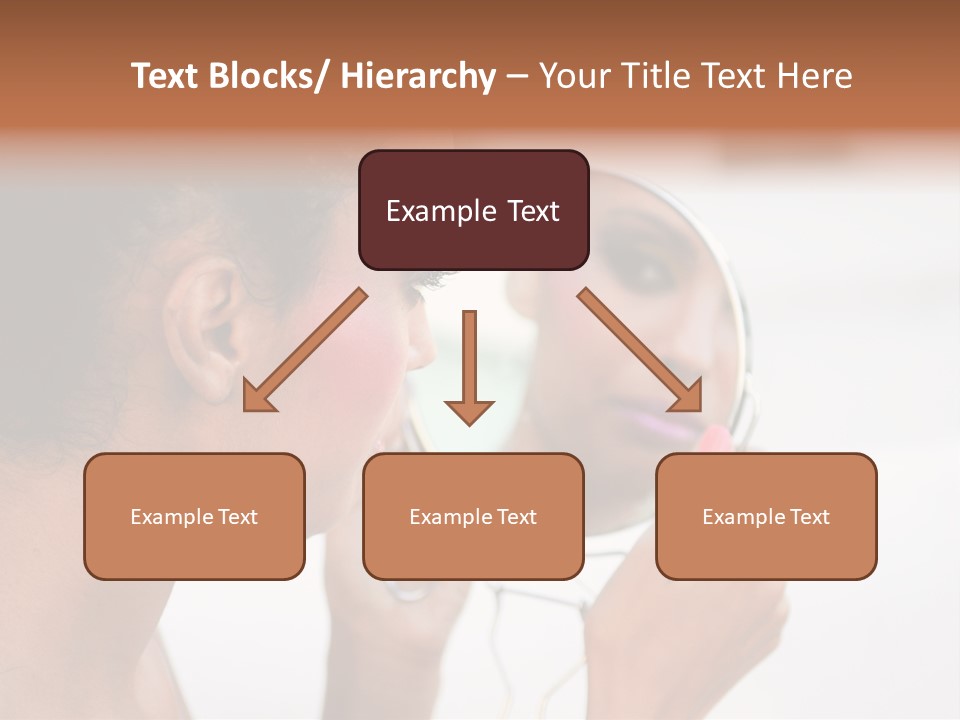A Woman Looking At Her Reflection In A Mirror PowerPoint Template