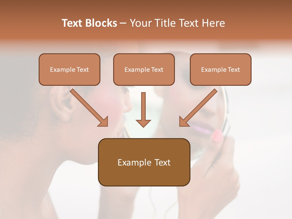 A Woman Looking At Her Reflection In A Mirror PowerPoint Template