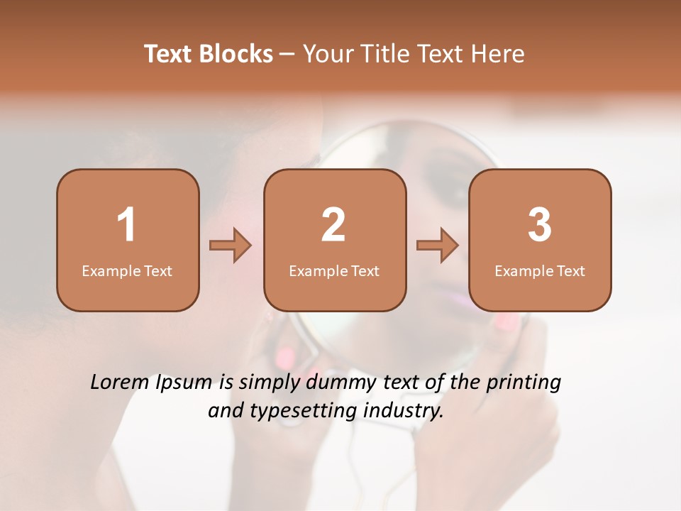 A Woman Looking At Her Reflection In A Mirror PowerPoint Template