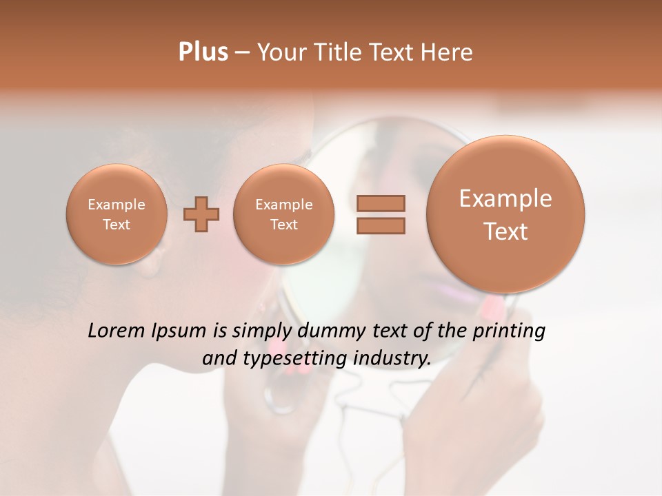A Woman Looking At Her Reflection In A Mirror PowerPoint Template