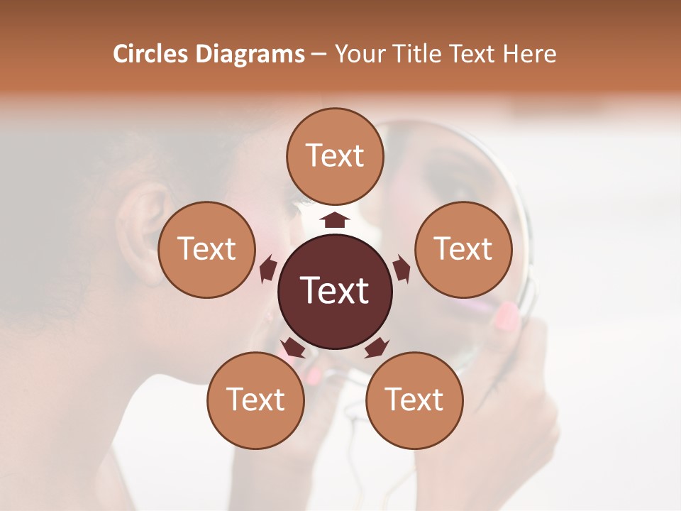 A Woman Looking At Her Reflection In A Mirror PowerPoint Template