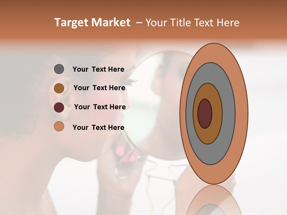 A Woman Looking At Her Reflection In A Mirror PowerPoint Template