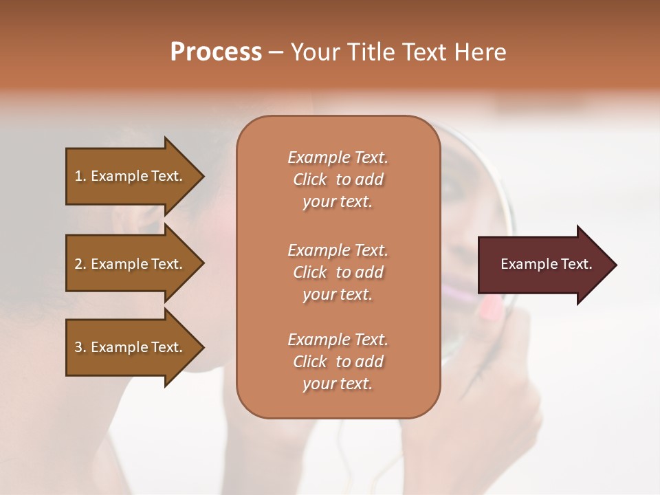 A Woman Looking At Her Reflection In A Mirror PowerPoint Template