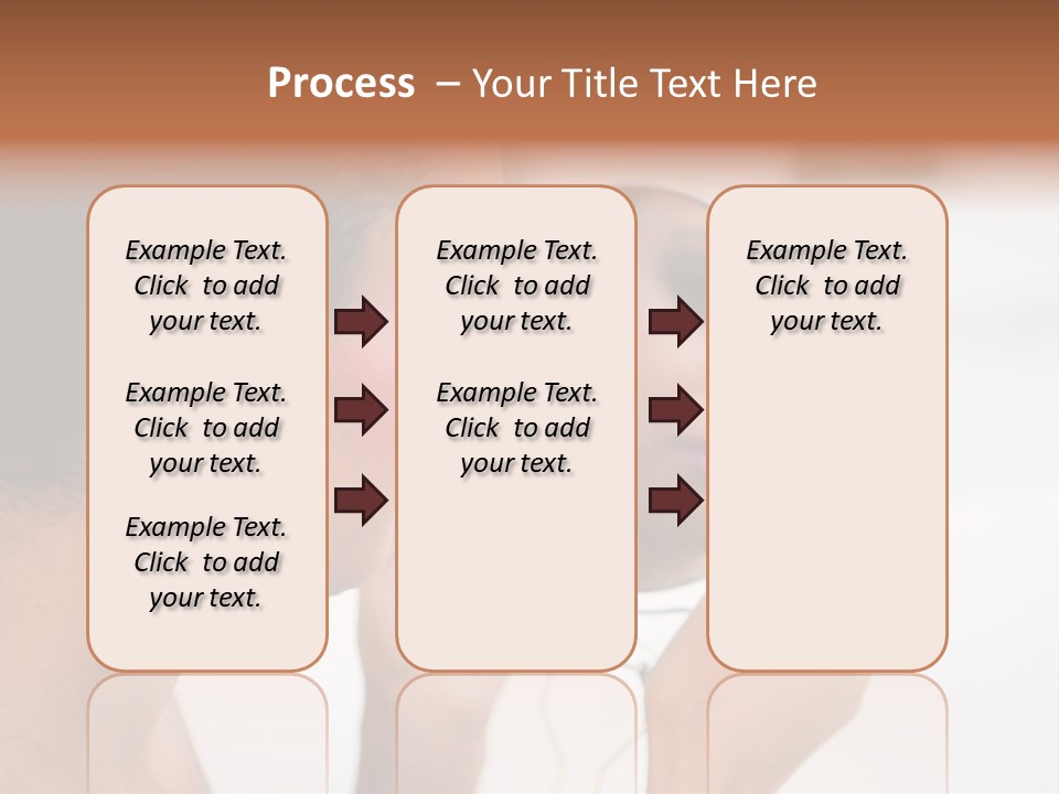 A Woman Looking At Her Reflection In A Mirror PowerPoint Template