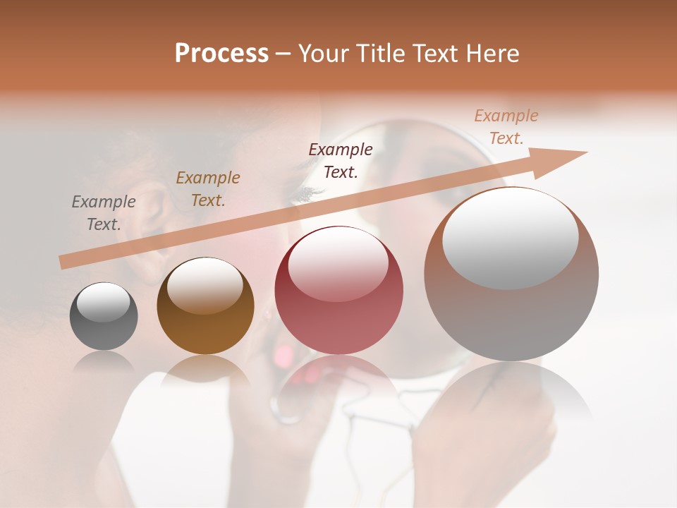 A Woman Looking At Her Reflection In A Mirror PowerPoint Template