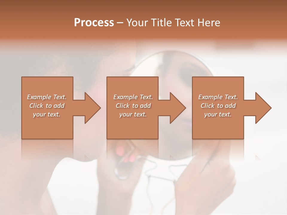 A Woman Looking At Her Reflection In A Mirror PowerPoint Template
