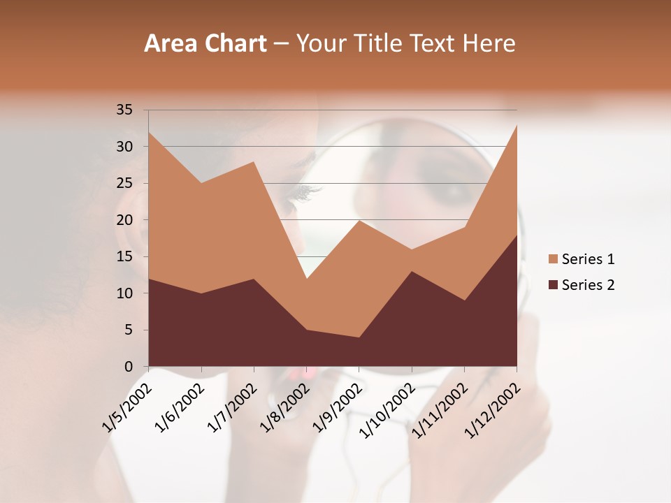 A Woman Looking At Her Reflection In A Mirror PowerPoint Template