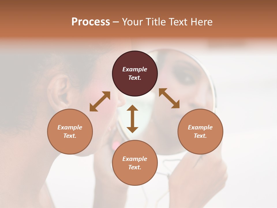 A Woman Looking At Her Reflection In A Mirror PowerPoint Template