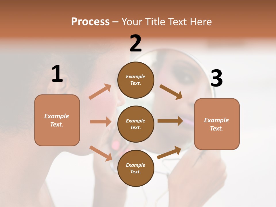 A Woman Looking At Her Reflection In A Mirror PowerPoint Template