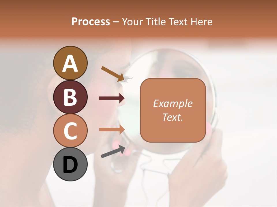 A Woman Looking At Her Reflection In A Mirror PowerPoint Template