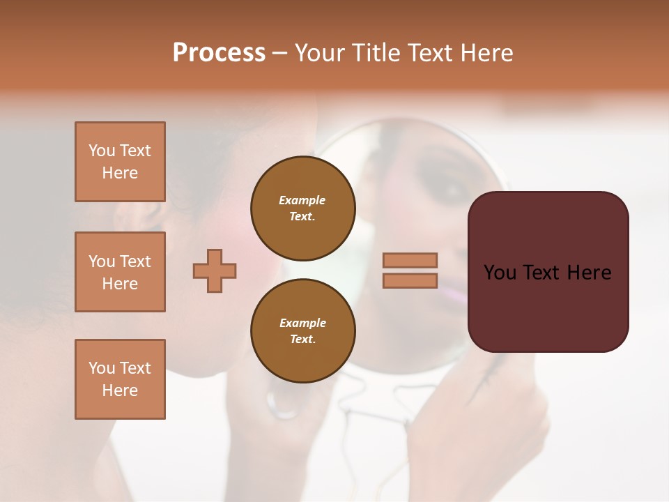 A Woman Looking At Her Reflection In A Mirror PowerPoint Template