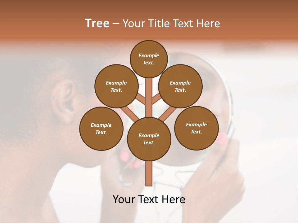 A Woman Looking At Her Reflection In A Mirror PowerPoint Template