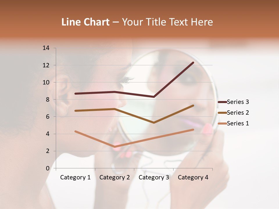 A Woman Looking At Her Reflection In A Mirror PowerPoint Template