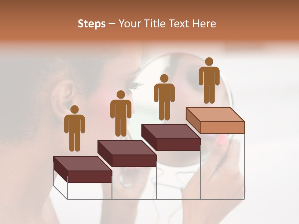 A Woman Looking At Her Reflection In A Mirror PowerPoint Template