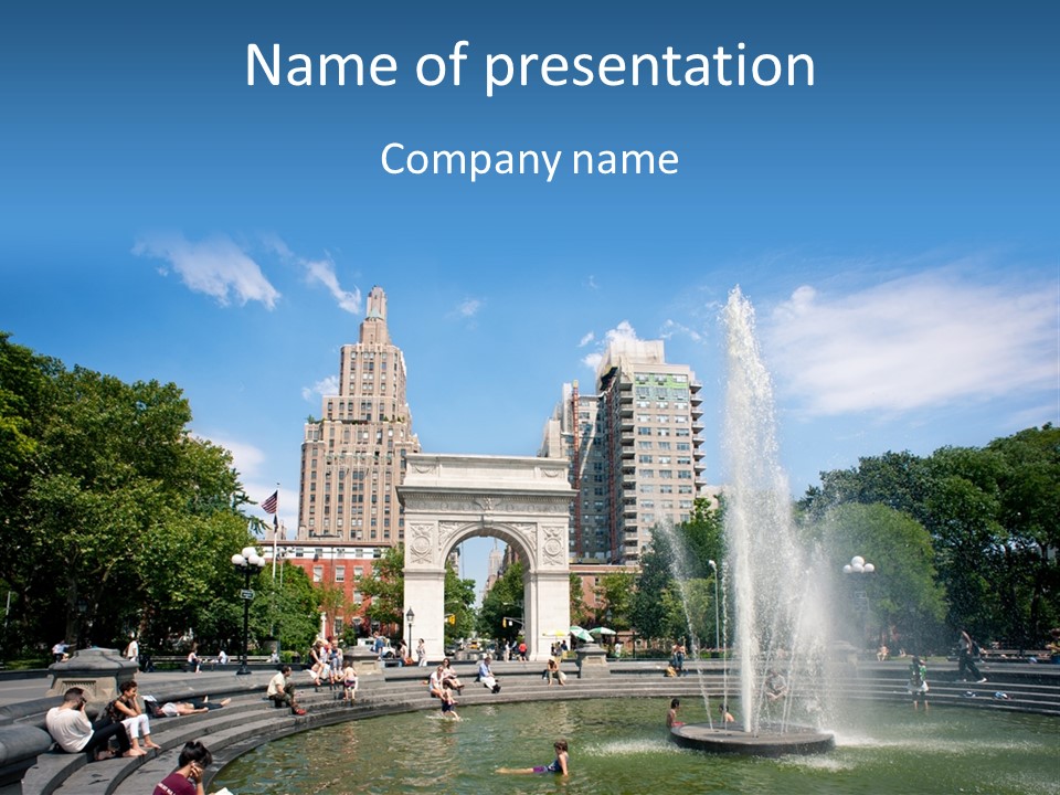 Downtown Triumphal Stone PowerPoint Template
