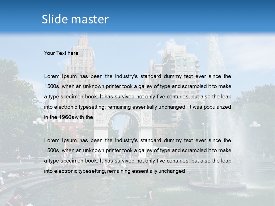 Downtown Triumphal Stone PowerPoint Template