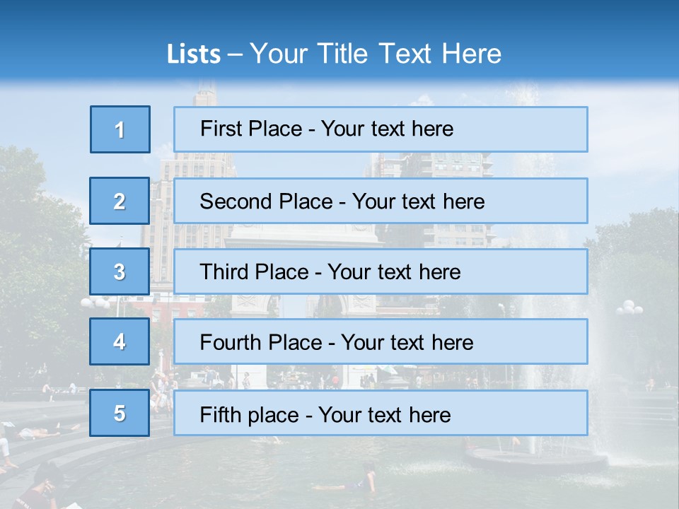 Downtown Triumphal Stone PowerPoint Template