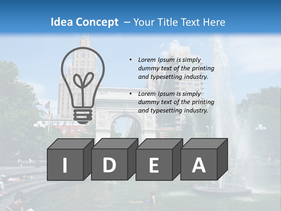 Downtown Triumphal Stone PowerPoint Template
