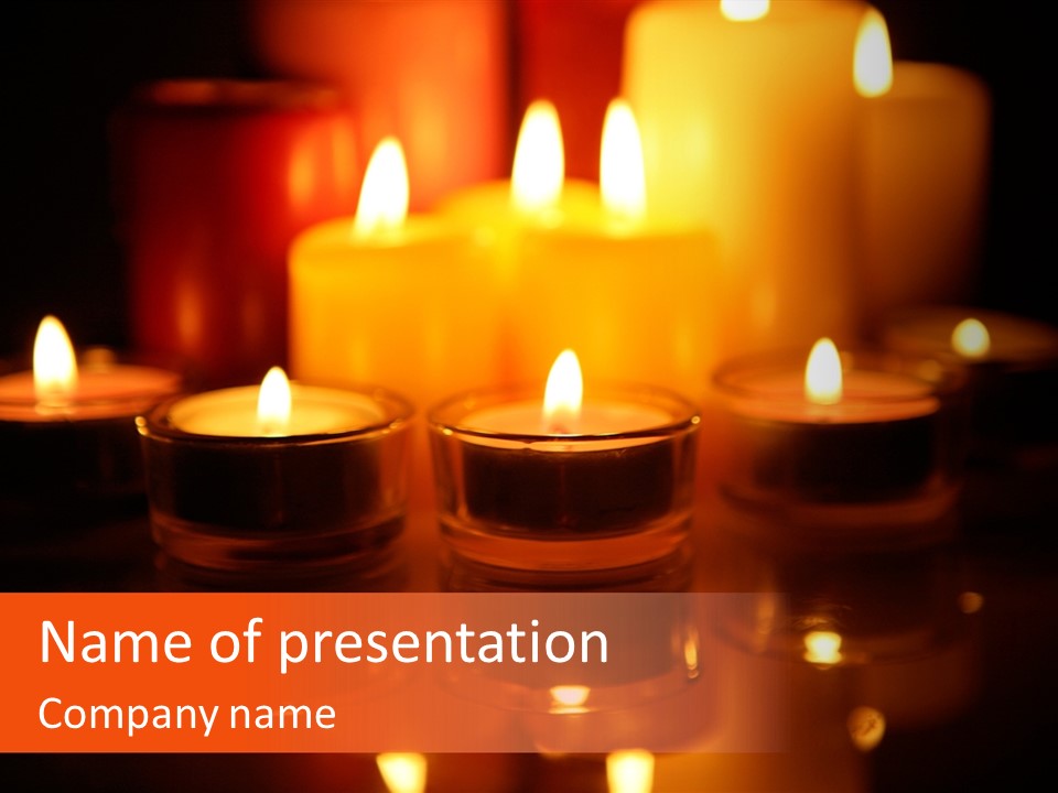 Christmas Mysterious Fire PowerPoint Template