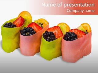 Fruit Slice Green PowerPoint Template
