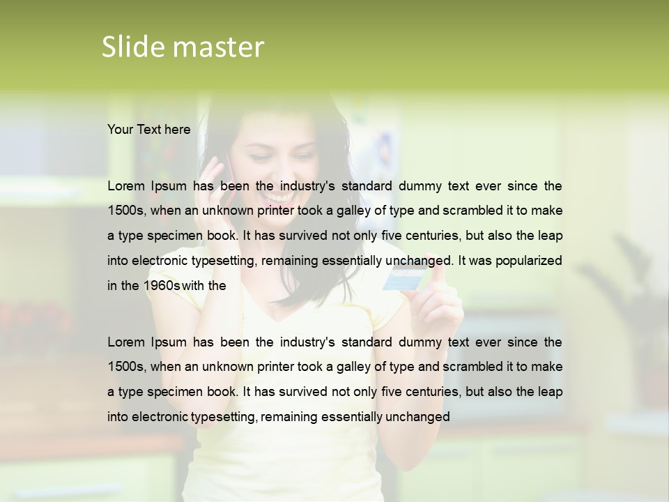 Phone Currency Room PowerPoint Template