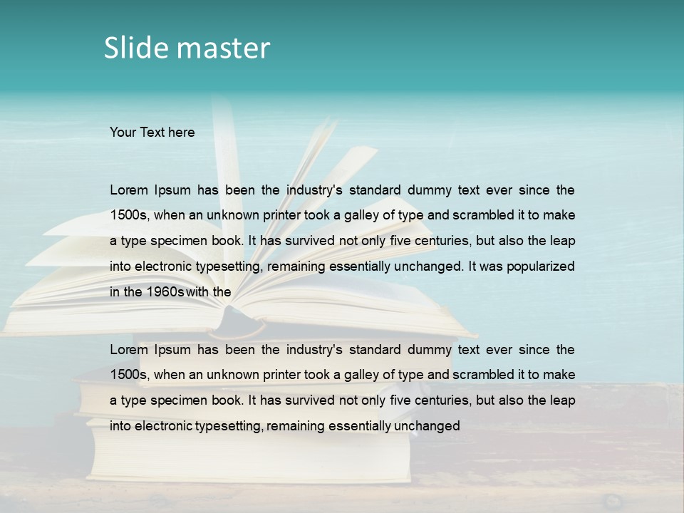 Row Wooden Group PowerPoint Template