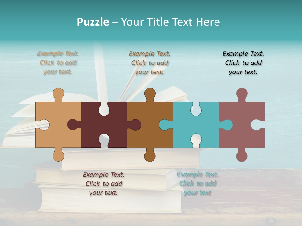 Row Wooden Group PowerPoint Template