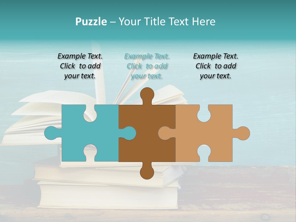 Row Wooden Group PowerPoint Template