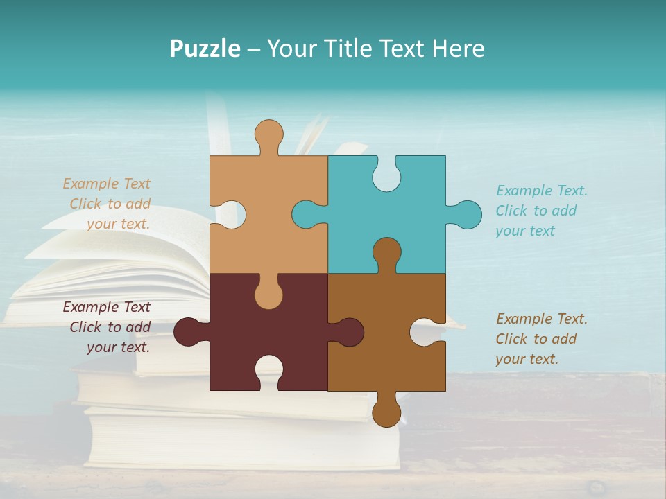 Row Wooden Group PowerPoint Template