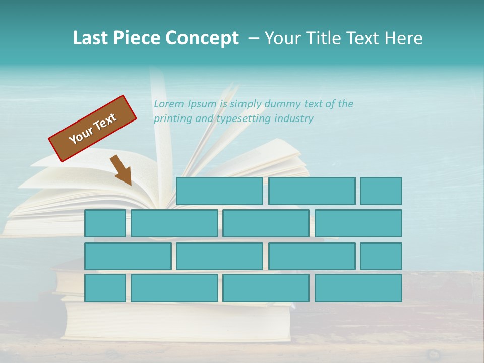 Row Wooden Group PowerPoint Template