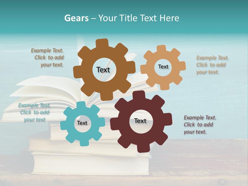 Row Wooden Group PowerPoint Template