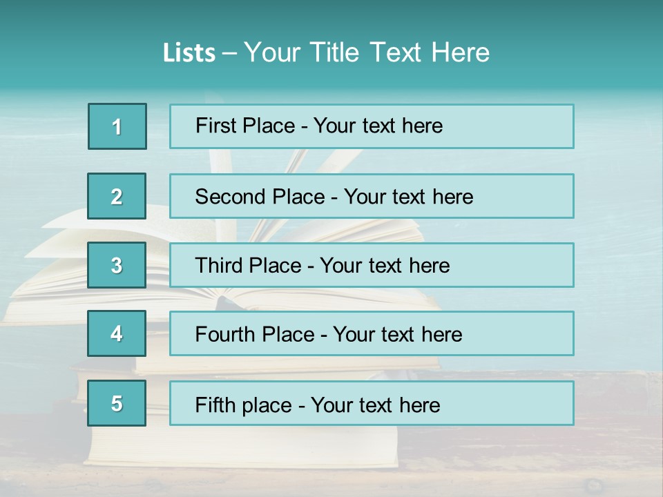 Row Wooden Group PowerPoint Template