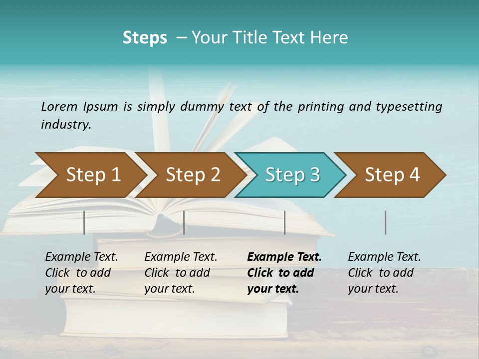 Row Wooden Group PowerPoint Template