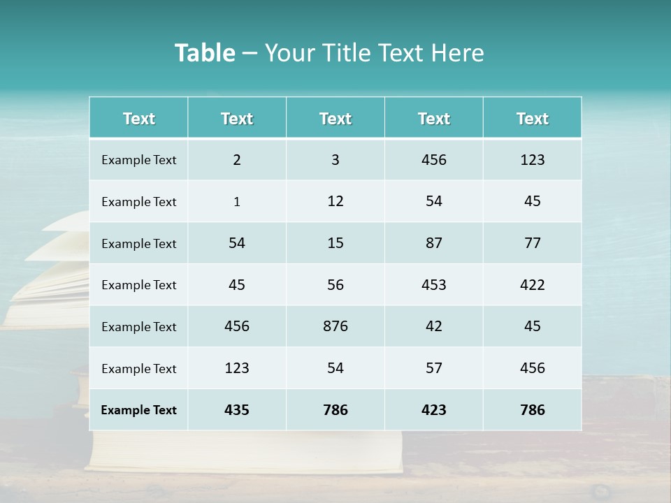Row Wooden Group PowerPoint Template