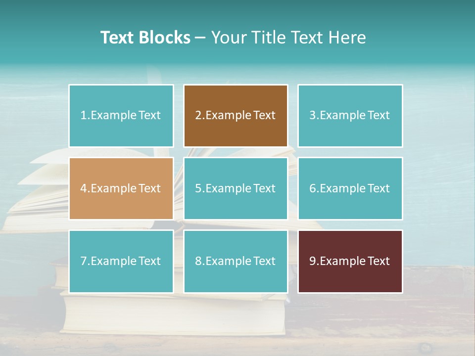 Row Wooden Group PowerPoint Template