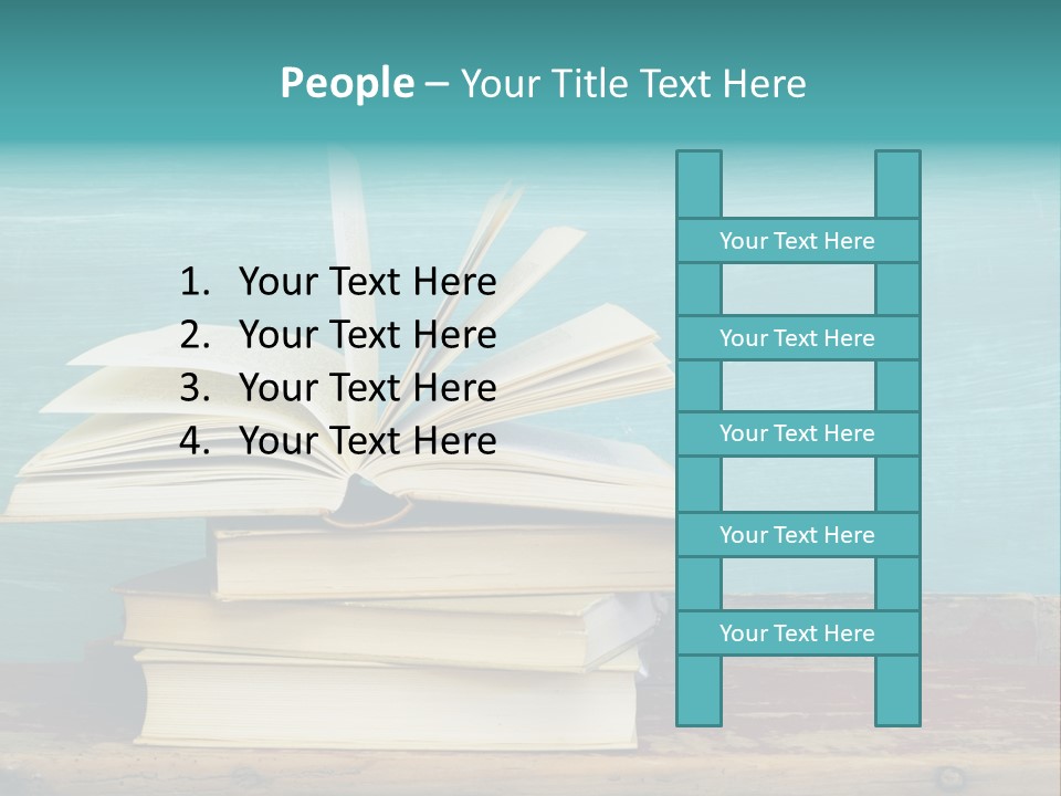 Row Wooden Group PowerPoint Template