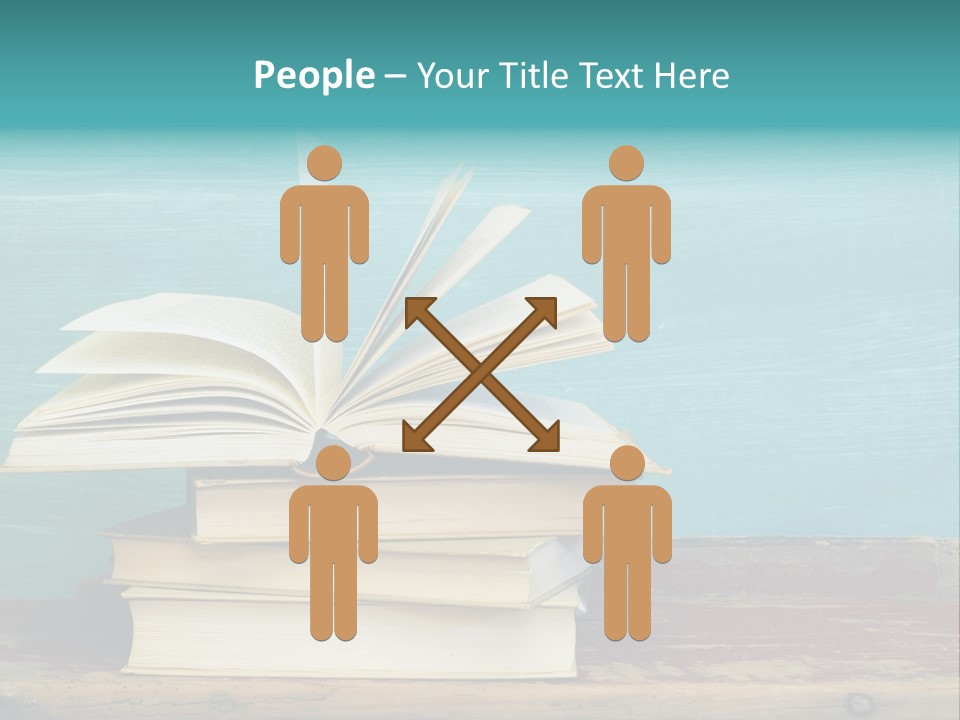 Row Wooden Group PowerPoint Template