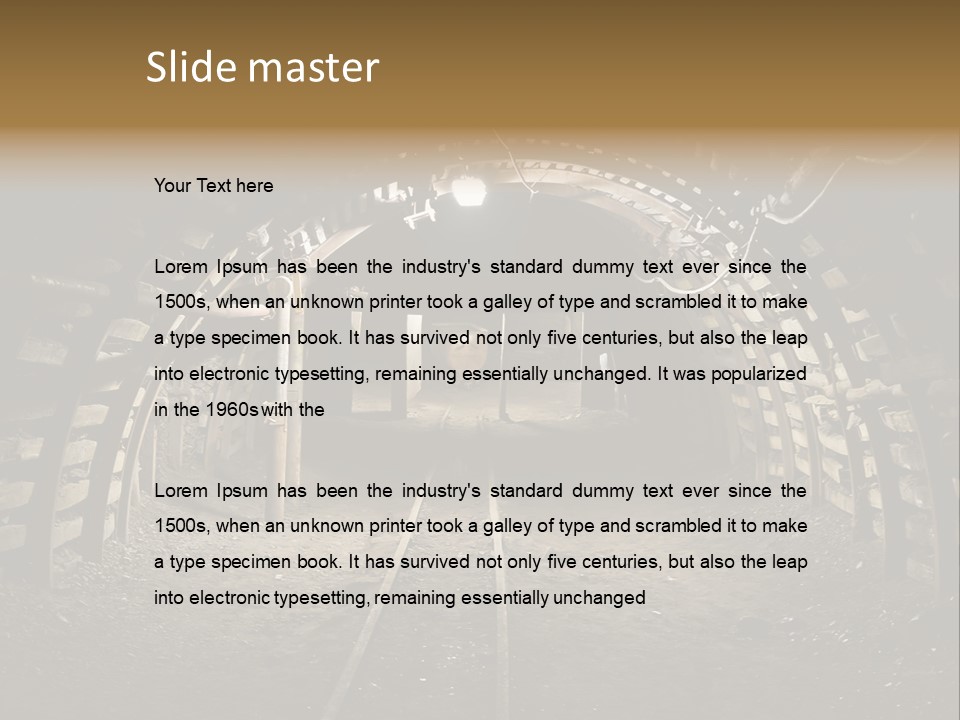 Coal Cars Coal Coal Mining PowerPoint Template