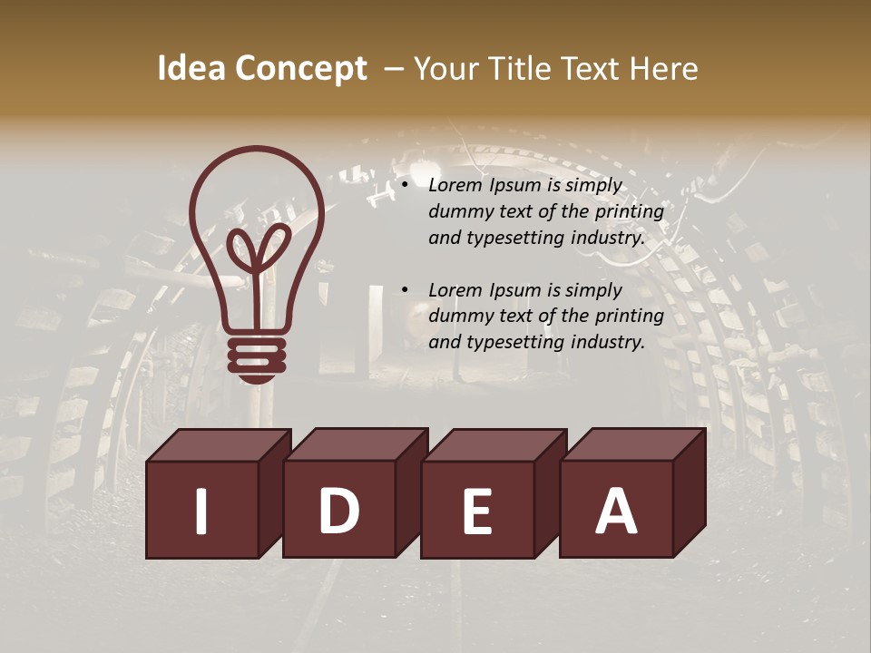 Coal Cars Coal Coal Mining PowerPoint Template