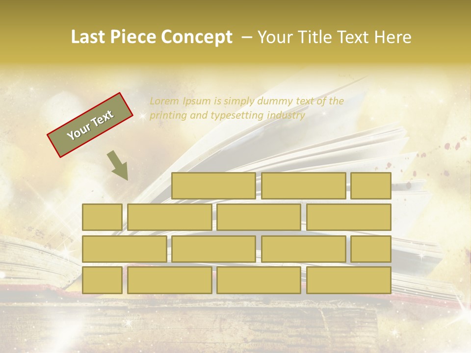 An Open Book On A Table With A Blurry Background PowerPoint Template