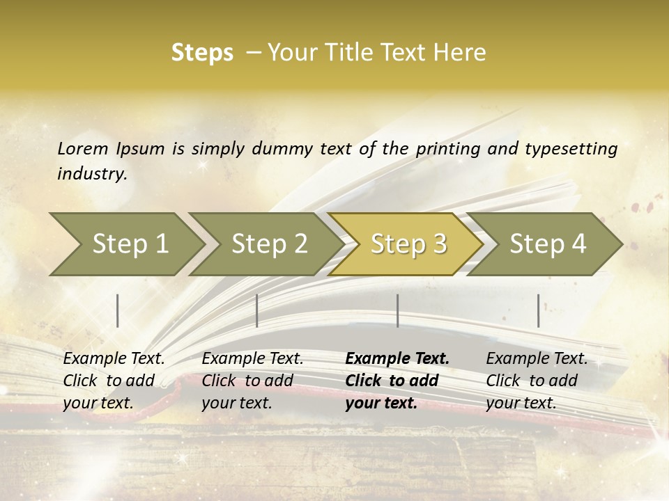An Open Book On A Table With A Blurry Background PowerPoint Template