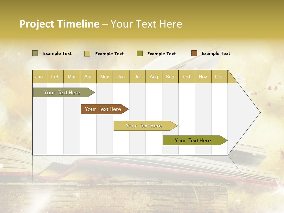 An Open Book On A Table With A Blurry Background PowerPoint Template