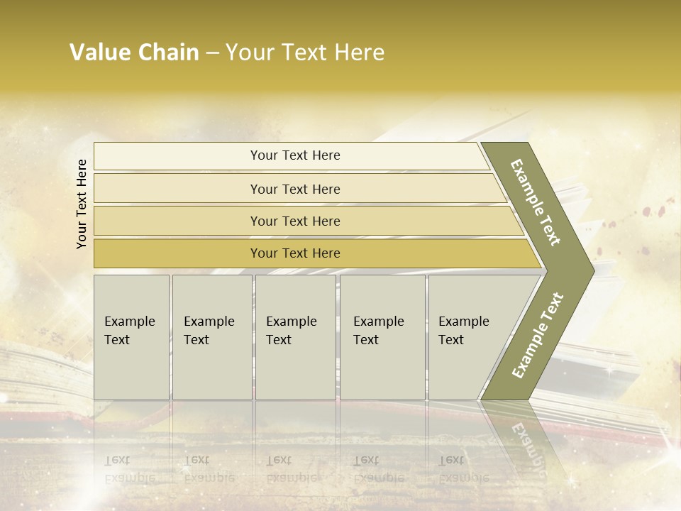 An Open Book On A Table With A Blurry Background PowerPoint Template
