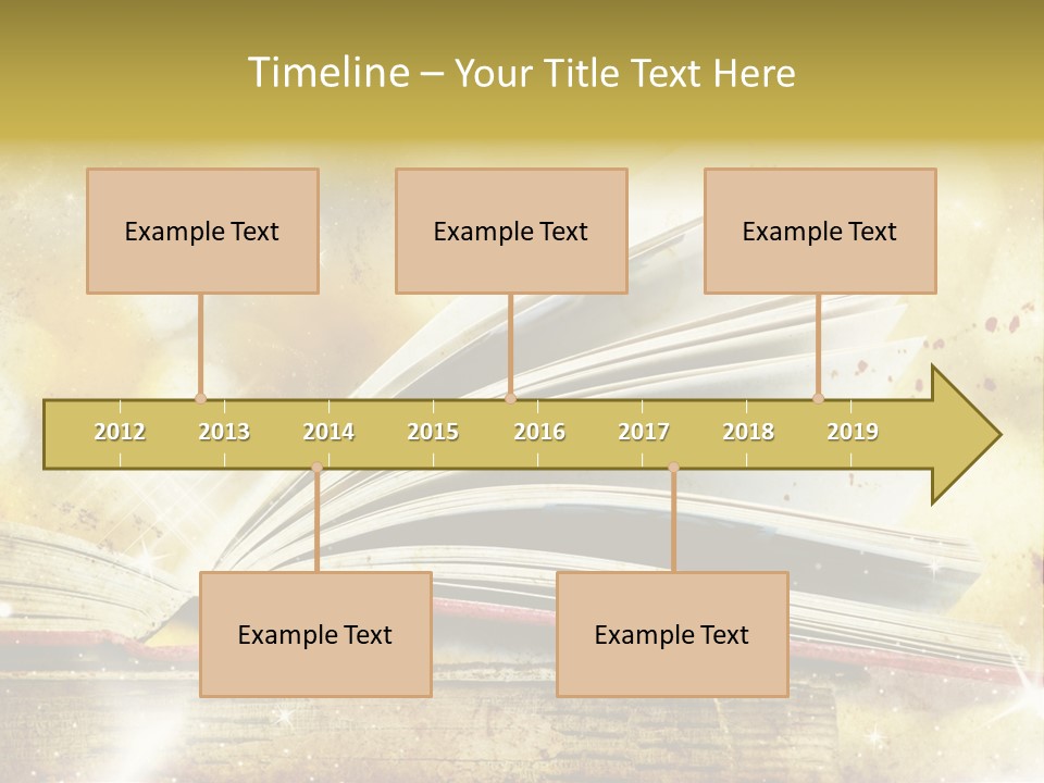 An Open Book On A Table With A Blurry Background PowerPoint Template