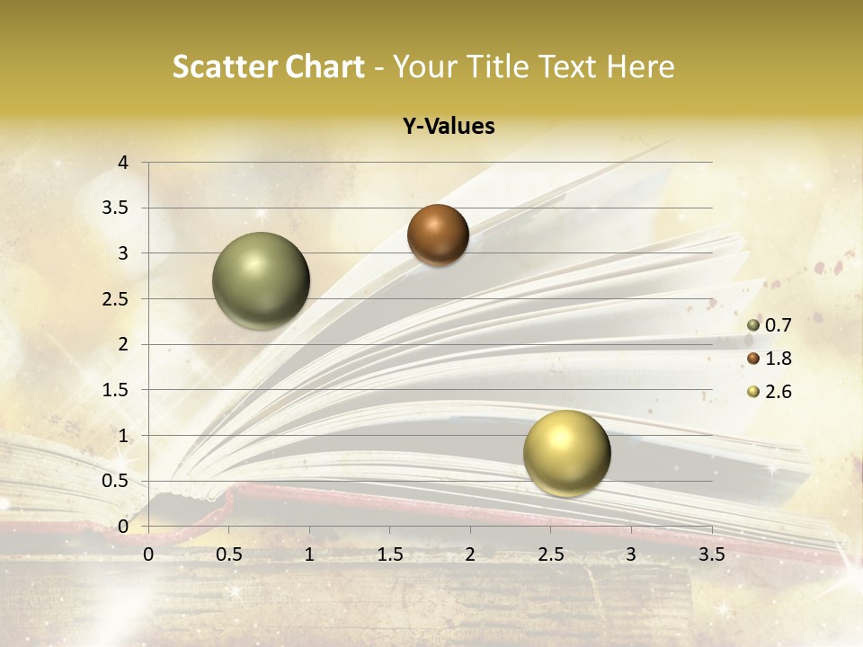 An Open Book On A Table With A Blurry Background PowerPoint Template