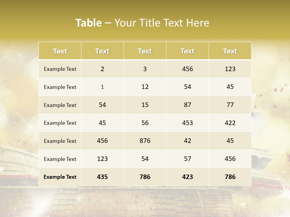 An Open Book On A Table With A Blurry Background PowerPoint Template